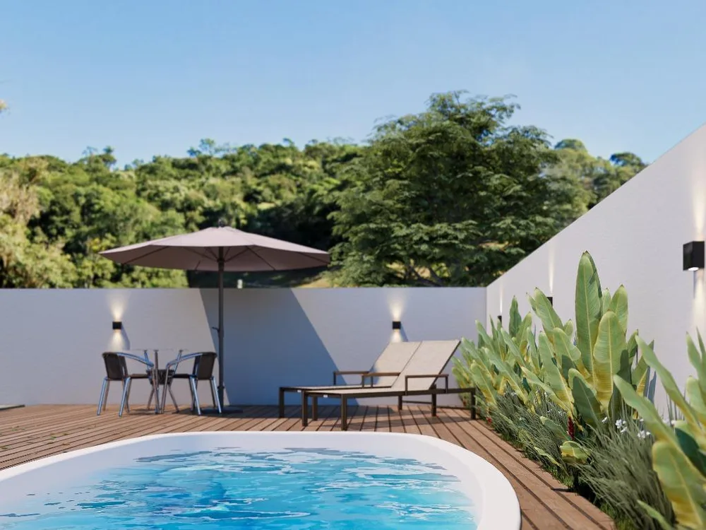 Projeto · área de lazer com piscina